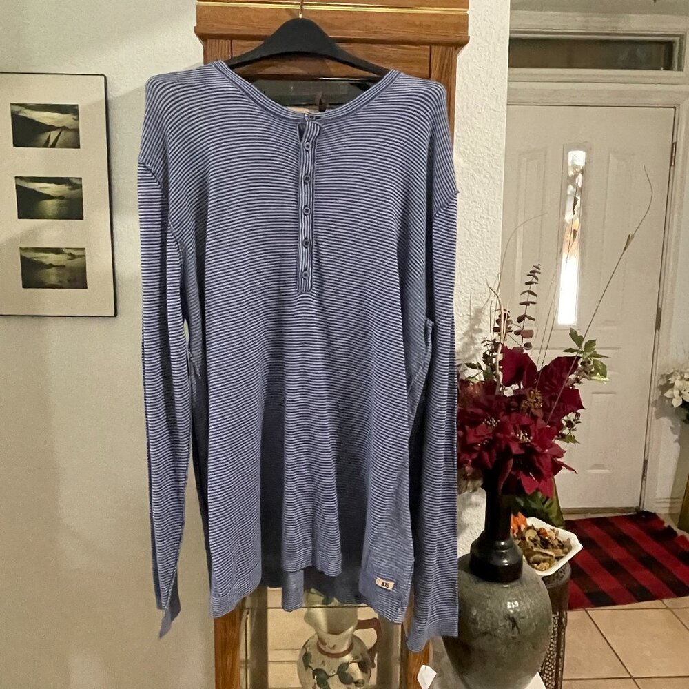 NWT $99 Indigo Blue Striped Pullover NXS NO EXCESS XXL 2XL